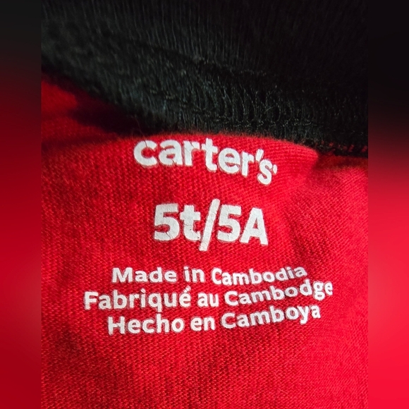 Carter's Red and Black Monster Hugs Tee - Picture 4 of 4